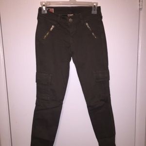True Religion Olive Casey Cargo Skinny Jeans